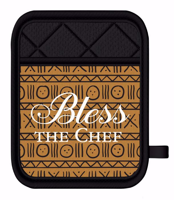BLESS THE CHEF MITT/POT HOLDER SET