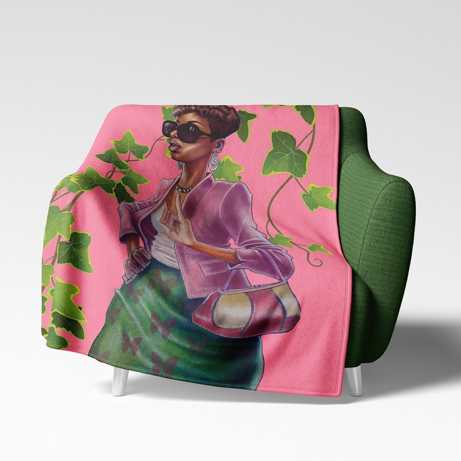 Pink und Green Blanket