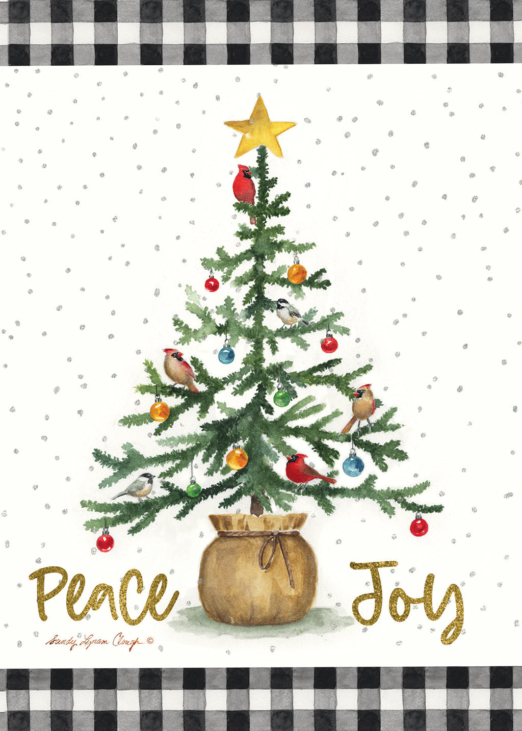 Joy Christmas Tree Weihnachtskarte