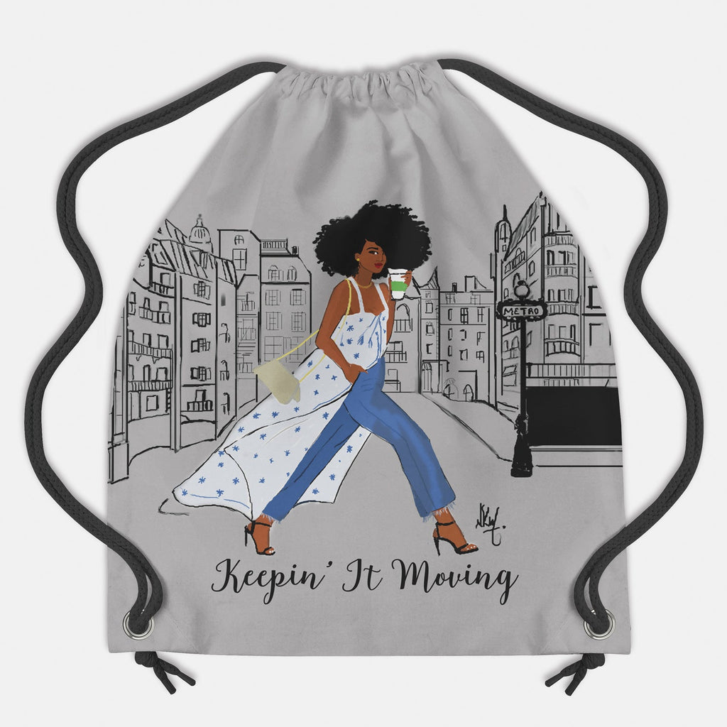 Keepin' It Moving Drawstring Backpack Übersetzung