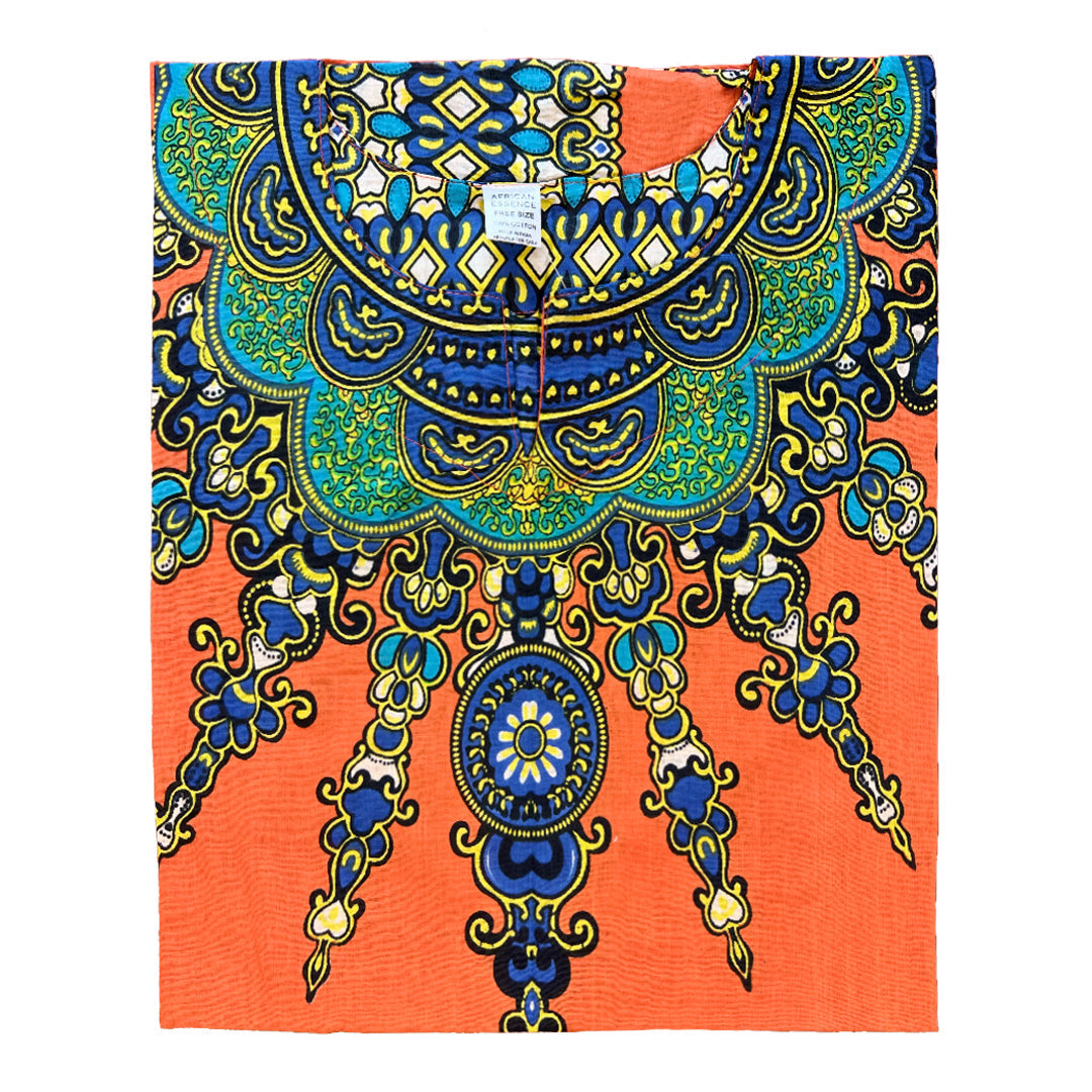 Dashiki Tunika (Muster 1 - Orange)