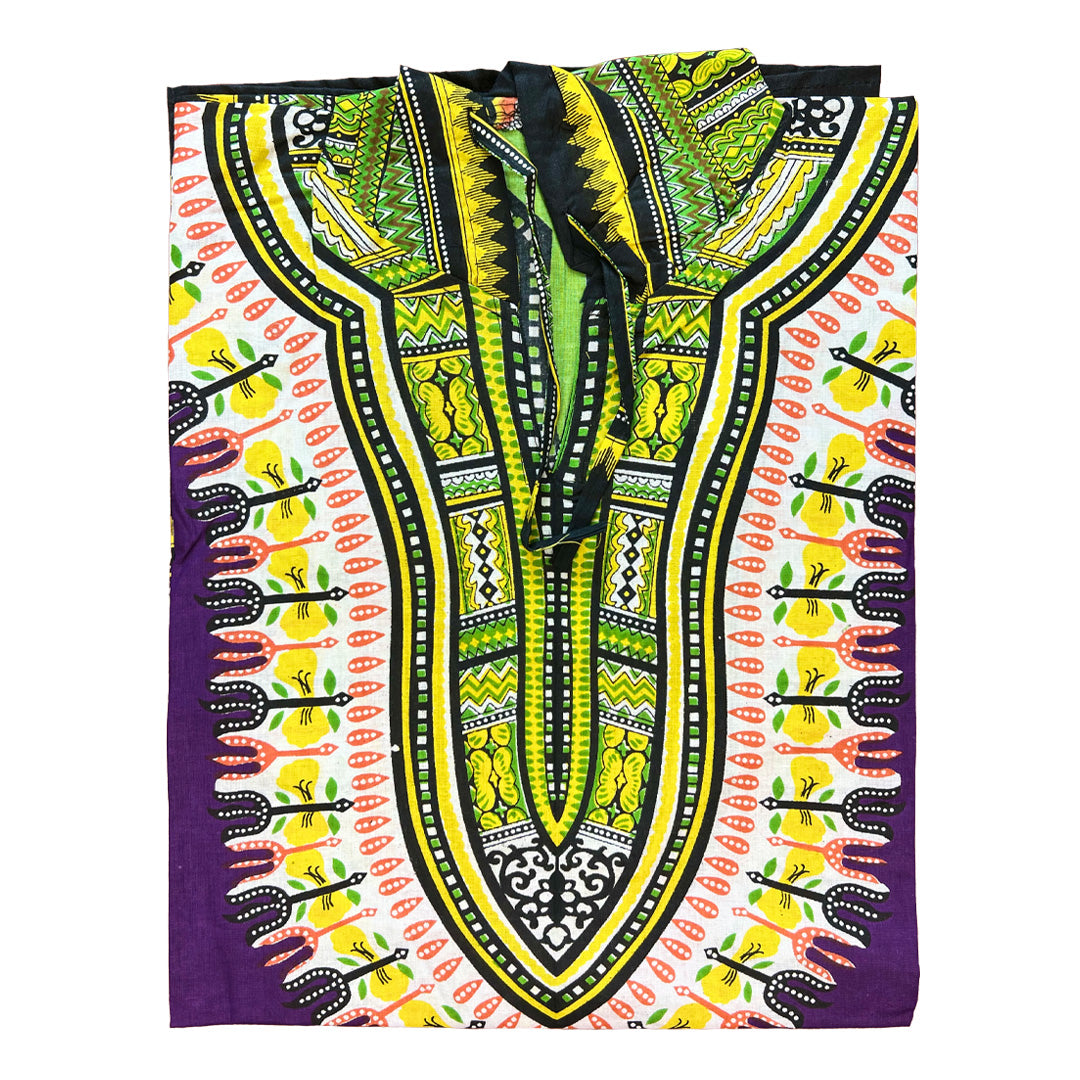 Dashiki Tunic mit Hood (Purple Pattern)