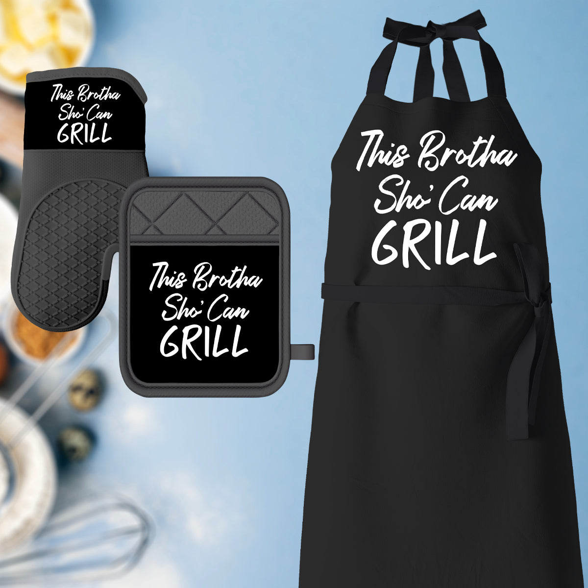 THIS BROTHA SHO CAN GRILL APRON