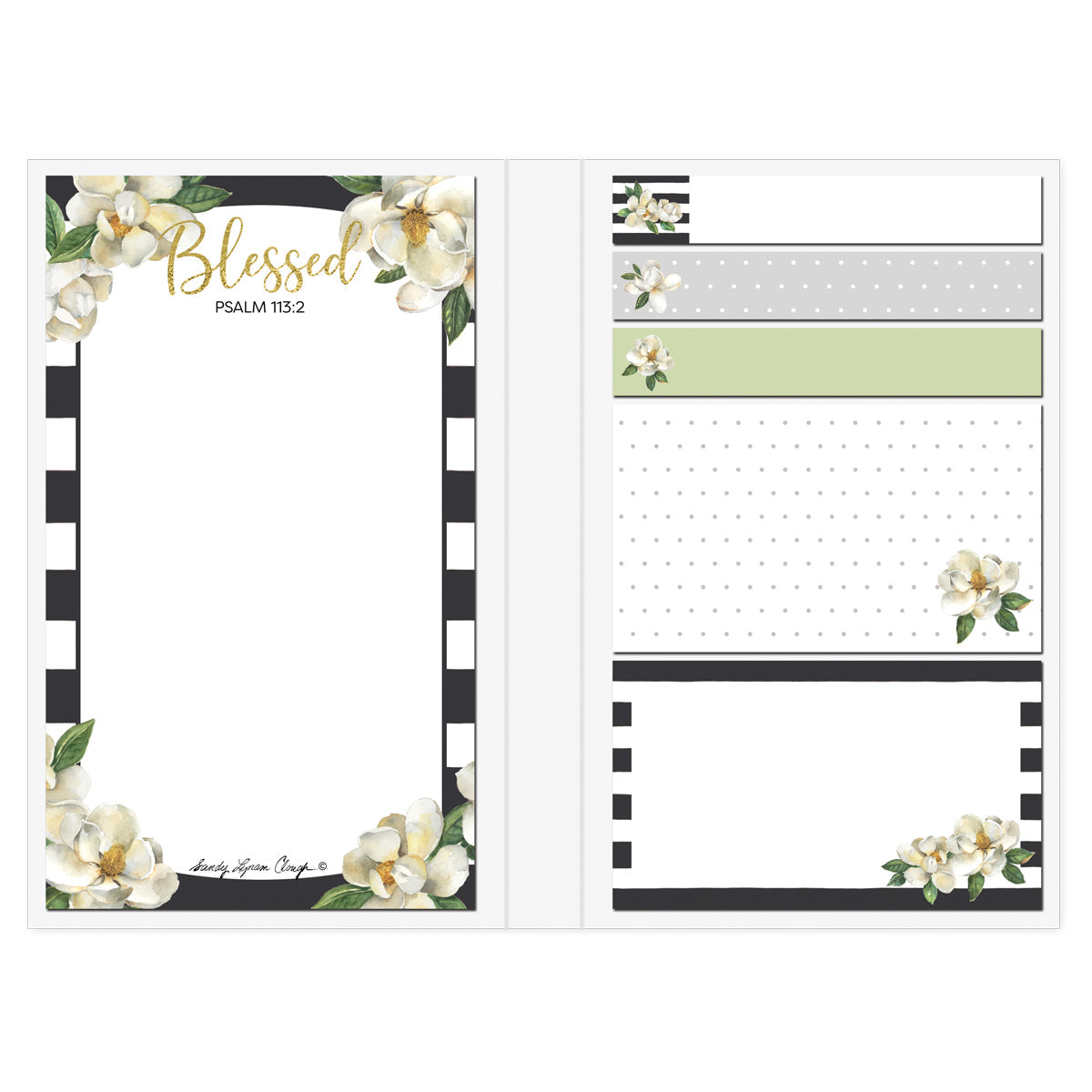 BLESSED MAGNOLIA STICKY NOTE BOOKLET