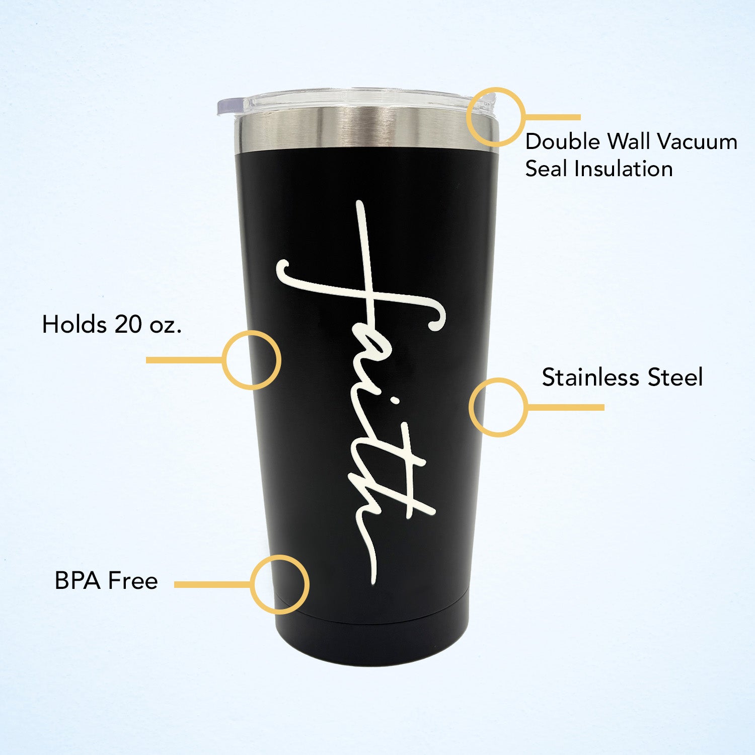 Faith Small Tumbler (Schwarz)
